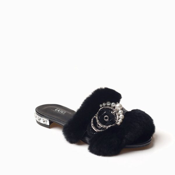 PAIGE FUR BUCKLE SLIP - Image 2