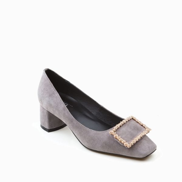 AUBREY SCALLOPED SUEDE LEATHER PUMP