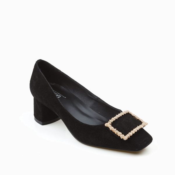 AUBREY SCALLOPED SUEDE LEATHER PUMP - Image 2