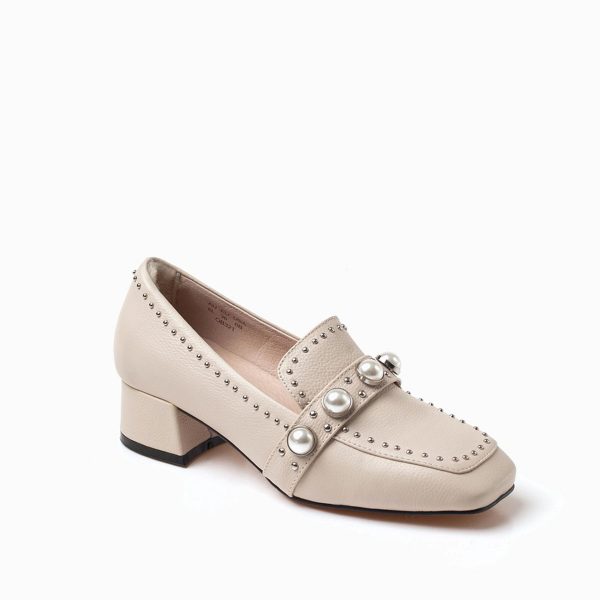 PEARL LEATHER PUMPS