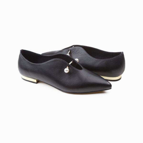 CARA LEATHER PEARL LOAFER - Image 4