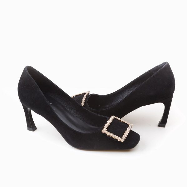 ZOEY CRYSTAL EMBELLISHED SATIN PUMP - Image 9