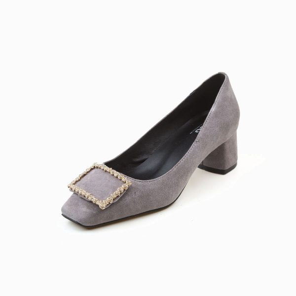 AUBREY SCALLOPED SUEDE LEATHER PUMP - Image 6