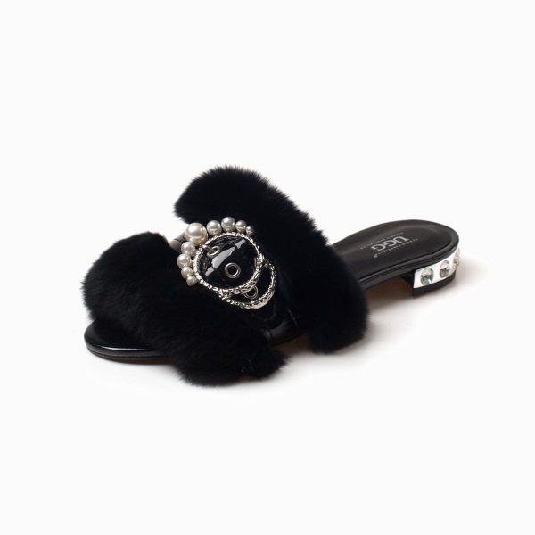 PAIGE FUR BUCKLE SLIP - Image 12