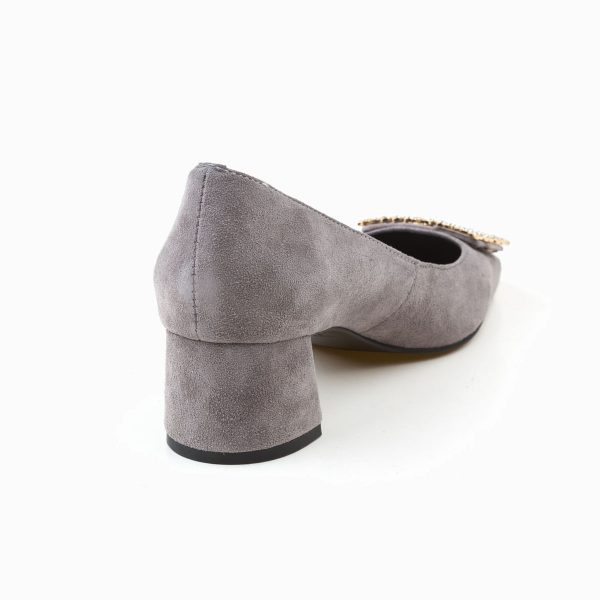 AUBREY SCALLOPED SUEDE LEATHER PUMP - Image 3