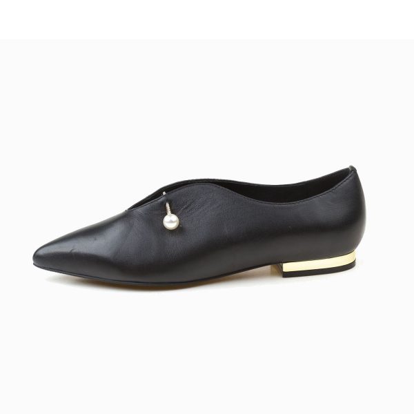 CARA LEATHER PEARL LOAFER - Image 2