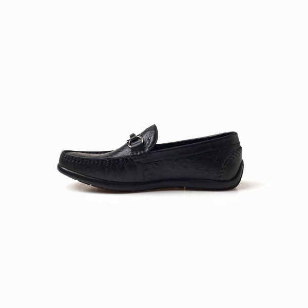 OSTRICH EMBOSSED BUCKLE LOAFERS - Image 2