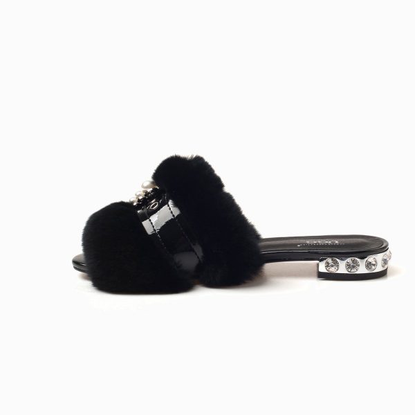 PAIGE FUR BUCKLE SLIP - Image 9