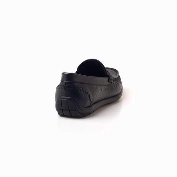 OSTRICH EMBOSSED BUCKLE LOAFERS - Image 3