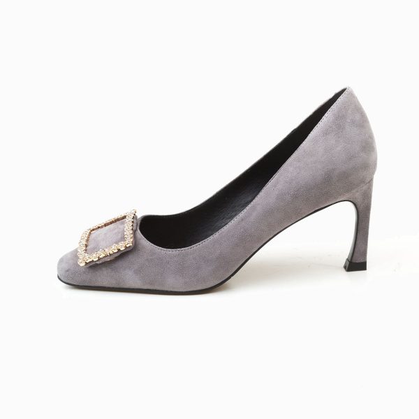 ZOEY CRYSTAL EMBELLISHED SATIN PUMP - Image 4